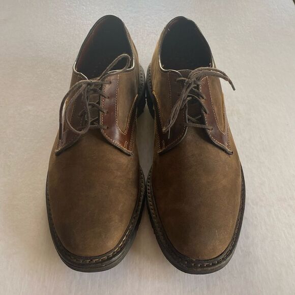 ALLEN EDMONDS Men’s Brown Leather Lace Up Shoes Size 9.5D - Picture 1 of 11